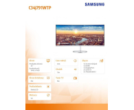 SAMSUNG 34'' C34J791WTP LC34J791WTPXEN Biały - 1133156 - zdjęcie 16